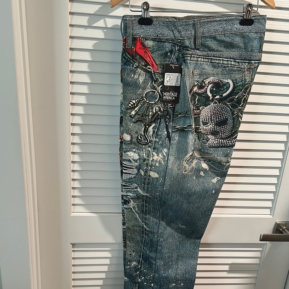 NWT Heritage America Designs Coveted Indigo Five Pockets Jeans. Size W36”/L33”